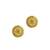 Gold plated round shape stud earring