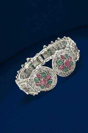 Silver plated cuff bracelet bangles