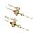 Gold plated rajputi needle ear cuff