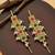 Gold plated square shape needle ear cuff