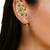 Gold plated square shape needle ear cuff