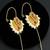 Gold plated teardrop crescent shape needle ear cuff