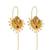Gold plated teardrop crescent shape needle ear cuff