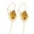 Gold plated teardrop crescent shape needle ear cuff