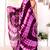 wine shibori printed ruffled stitched ready to wear saree with sequin unstitched blouse