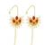 Gold plated elegant pink needle ear cuff