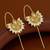 Gold plated kundan studded needle ear cuff