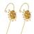 Gold plated kundan studded needle ear cuff