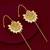 Gold plated cubic zircon crescent moon needle ear cuff