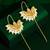 Gold plated half moon needle ear cuff