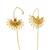 Gold plated half moon needle ear cuff