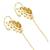 Gold plated half moon needle ear cuff