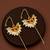 Gold plated half moon needle ear cuff