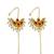Gold plated half moon needle ear cuff