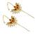 Gold plated half moon needle ear cuff