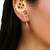 Gold plated half moon needle ear cuff