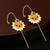 Gold plated pink kundan studded needle ear cuff