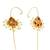 Gold plated pink kundan studded needle ear cuff
