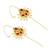 Gold plated pink kundan studded needle ear cuff