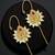 Gold plated kundan studded needle ear cuff