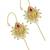 Gold plated kundan studded needle ear cuff