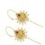 Gold plated kundan studded needle ear cuff
