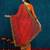 Riva enterprise women's half and half bandhani pallu red  and orange color saree