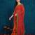 Riva enterprise women's half and half bandhani pallu red  and orange color saree