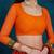 Riva enterprise women's half and half bandhani pallu red  and orange color saree