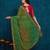 Riva enterprise women's half and half bandhani pallu green and pink color saree