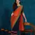 Riva enterprise women's half and half bandhani pallu orange  and navy blue color saree
