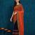 Riva enterprise women's half and half bandhani pallu orange  and navy blue color saree