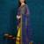 Riva enterprise women's half and half bandhani pallu blue and yellow color saree