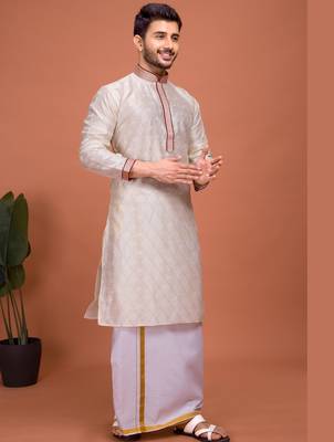 Plain Cotton kurta For men 3
