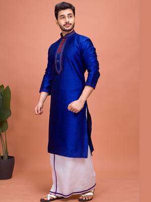 Plain Cotton kurta For men 3