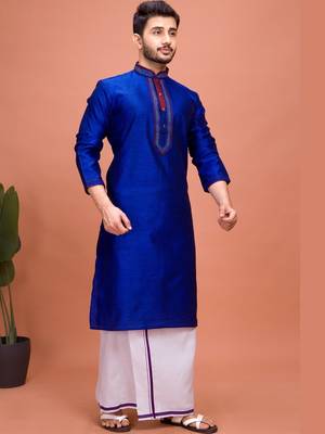 Plain Cotton kurta For men 4