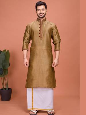 Plain Cotton kurta For men 1
