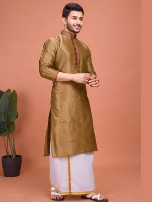 Plain Cotton kurta For men 3