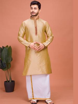 Plain Cotton kurta For men 1