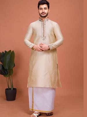Plain Cotton kurta For men 1