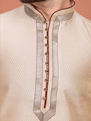 Plain Cotton kurta For men 4