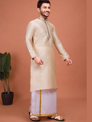 Plain Cotton kurta For men 5