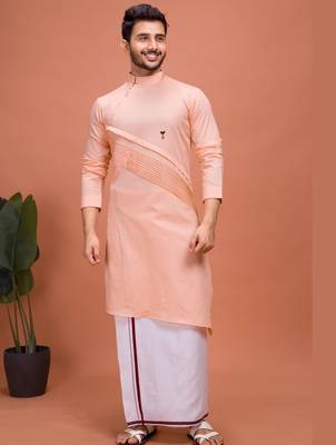 Plain Cotton kurta For men 1