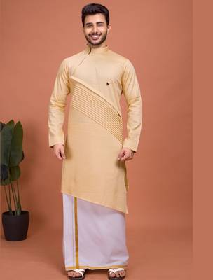 Plain Cotton kurta For men 1
