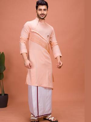 Plain Cotton kurta For men 3