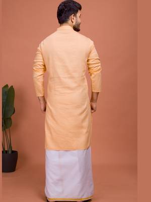Plain Cotton kurta For men 2