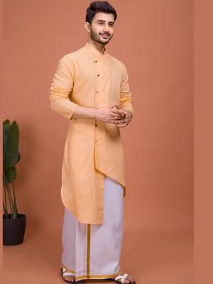 Plain Cotton kurta For men 3