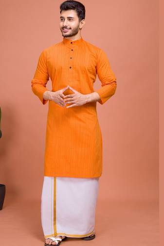 Plain Cotton kurta For men