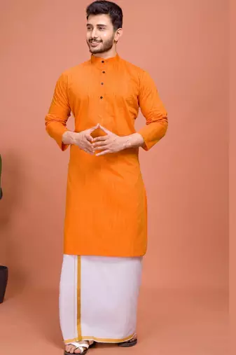 Plain Cotton kurta For men