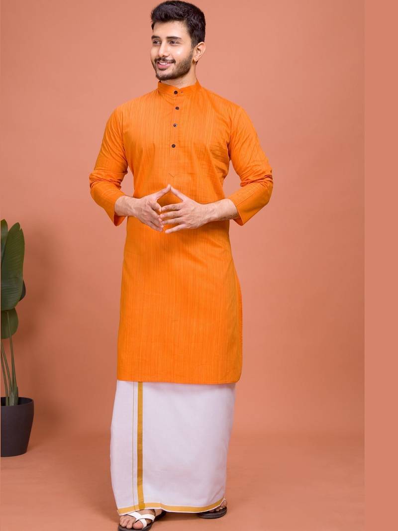 Plain Cotton kurta For men